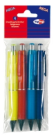 Druckkugelschreiber 4er Pack farbig sortiert