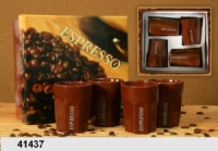 Espresso Becher 4 St. i. Geschenkbox