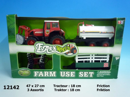 18 cm Friktions Traktor + Zubehör