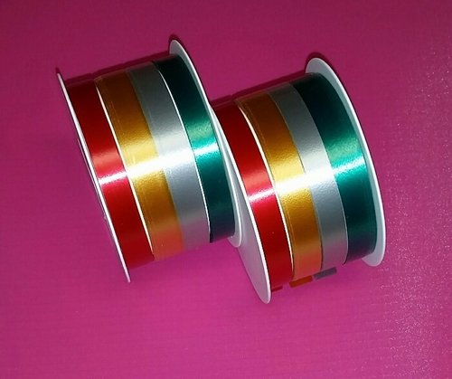 Geschenkband Multi Spule 4 Farben a jeweils 5 Meter Band