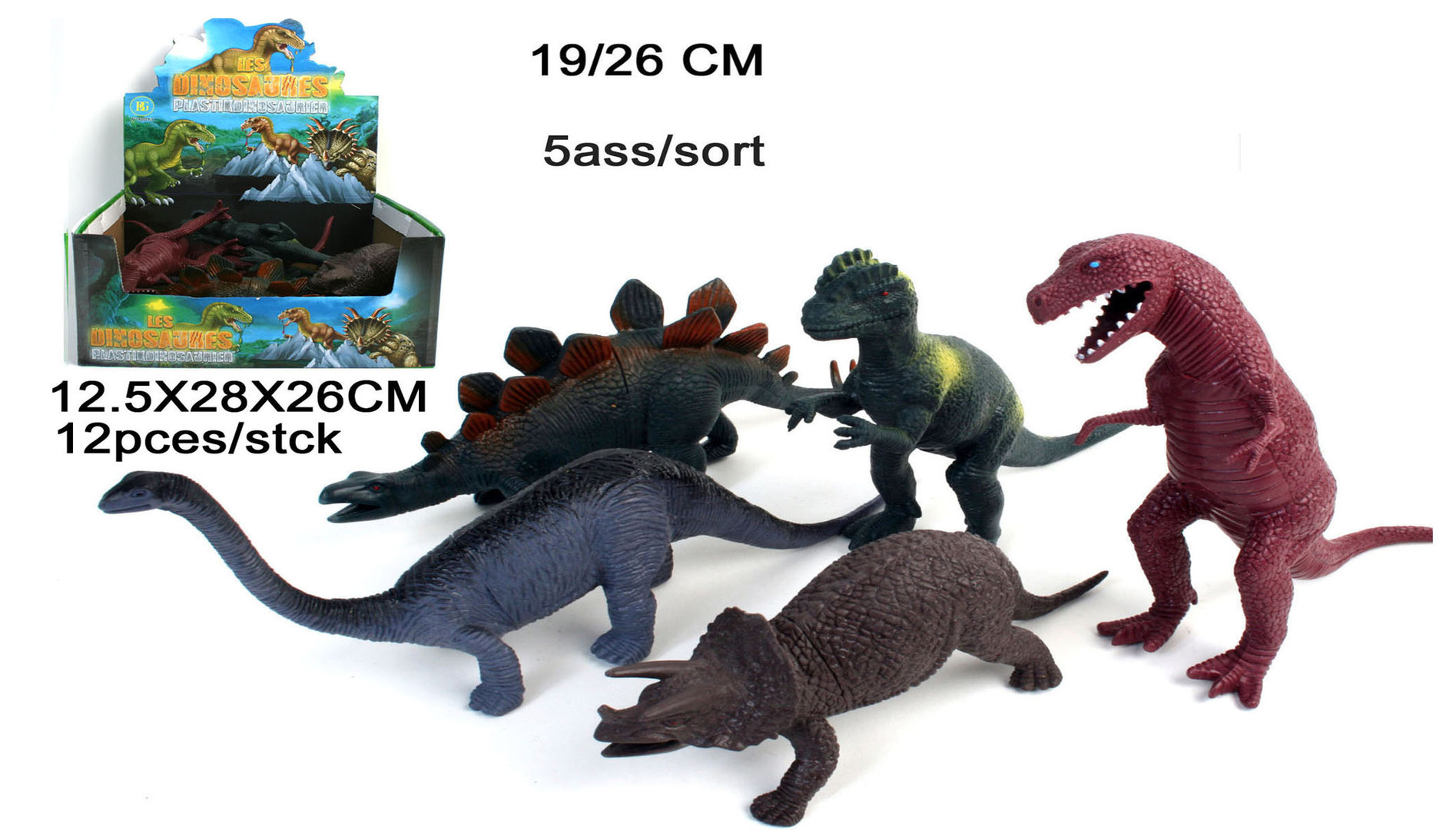 Dinosaurier 19-26 cm sortiert 5 fach sortiert