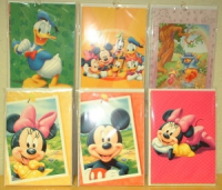 Grußkarten Mickey Mouse o. Text 6er Pack