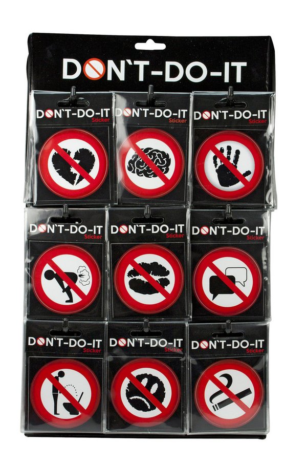 DONT-DO-IT Sticker 9 fach sortiert
