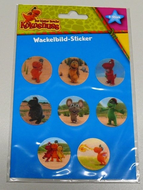 Der kleine Drache Kokosnuss Wackelbild Sticker ab 0,39 €