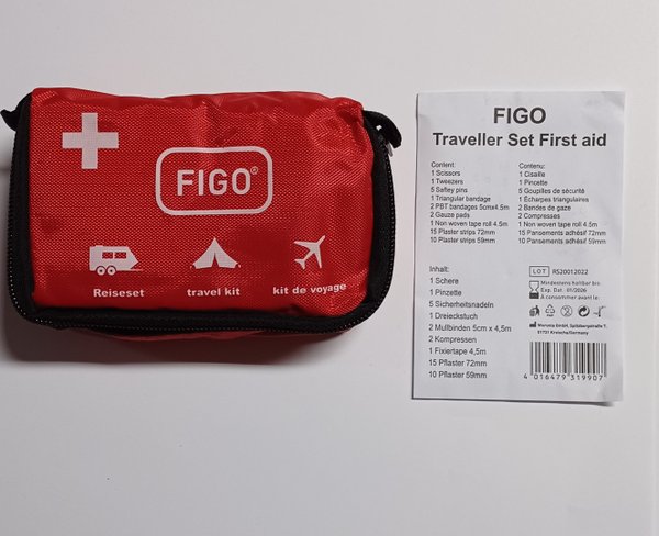 FIGO Traveller Set ,Erste Hilfe Set 39tlg. ab 1,99 €